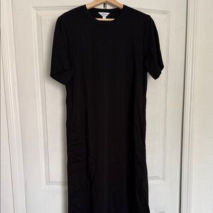 NWOT Fabrique Wendy Maxi T-Shirt Dress in Heavyweight Cotton Black